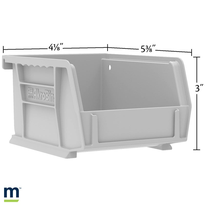 Akro-Mils 30210 AkroBins Plastic Storage Bins, Space-Saving Stackable Bins to use for Garage Organization Bins, Food Storage Bins, Snacks, and Craft Storage, 5-Inch x 4-Inch x 3-Inch, Clear, 6-Pack - Image 4